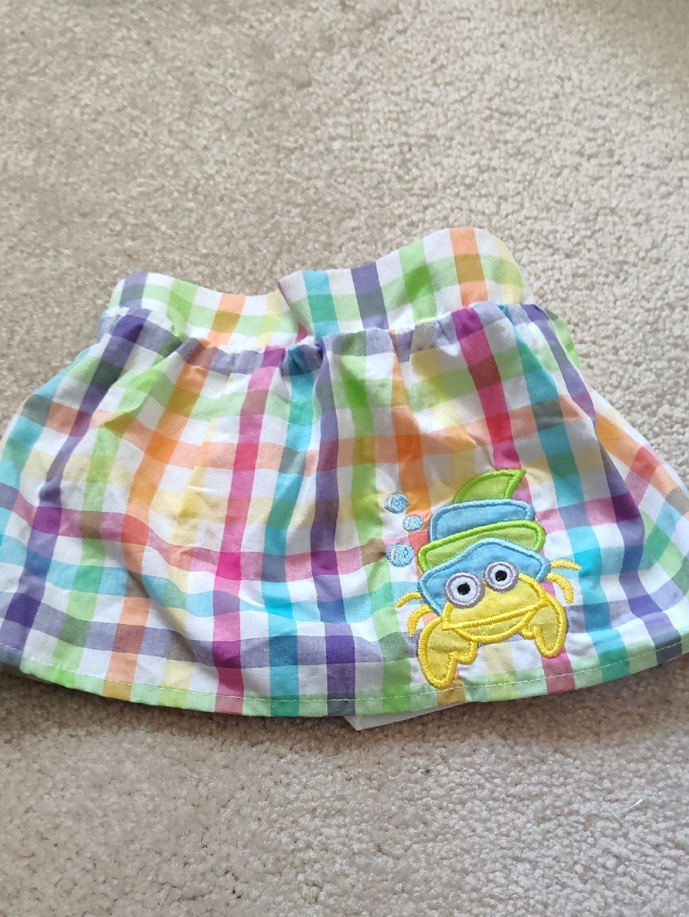 Garanimals Multicolor Plaid Skort with Crab Applique